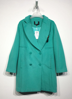 N系列 D80917 时尚长款毛呢外套品牌女装折扣