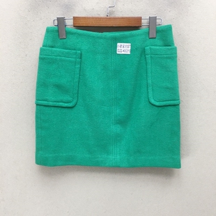 K6319 G22 品牌折扣 毛呢短裙潮款