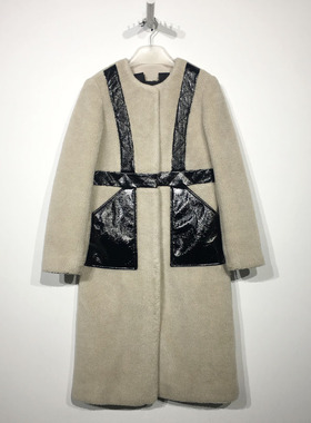 欧系列 D86260 时尚长款毛呢外套品牌女装折扣