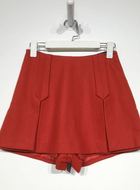 新Z系列 D82854 时尚毛呢短裤品牌女装折扣