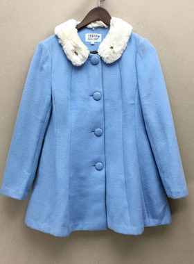 品牌折扣  大衣潮款 G23-L3069毛领可拆切