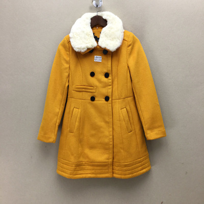 品牌折扣  毛呢大衣潮款 G23-L0339毛领可拆切