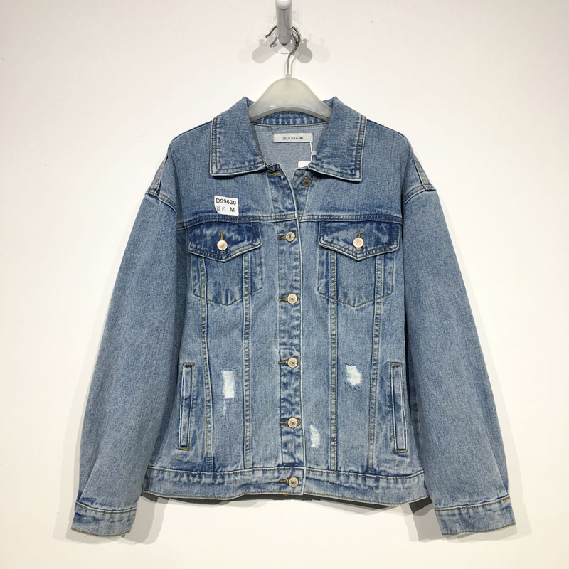 容系列 D99630 时尚牛仔短款外套品牌女装折扣