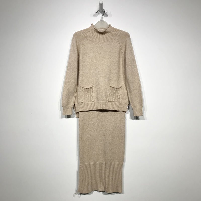 西树系列 D89792 时尚针织套装品牌女装折扣