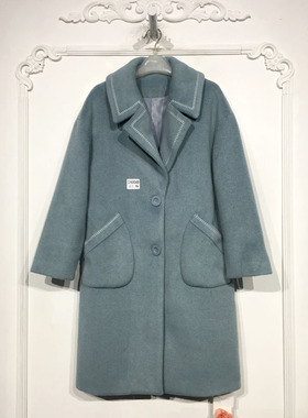乔系列 D90049 时尚毛呢外套品牌女装折扣