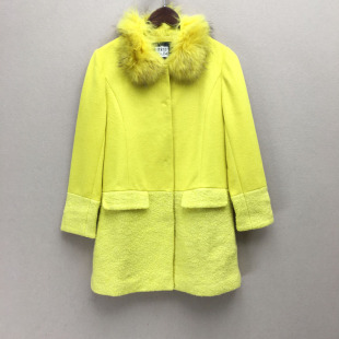 L5340毛领可拆切 G23 品牌折扣 羊毛大衣潮款