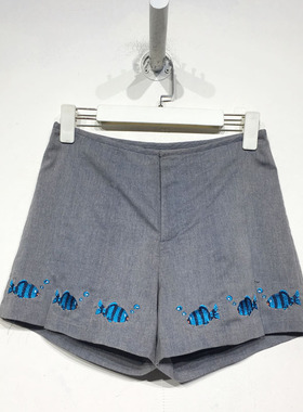 夕系列 D72546 时尚短裤品牌女装折扣 切