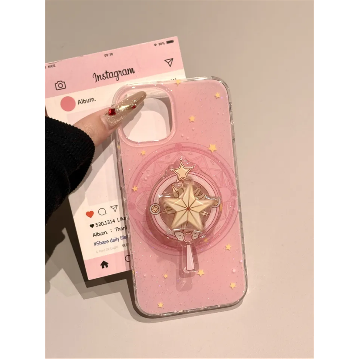 DGP ins风少女小樱魔法阵手机保护套/壳