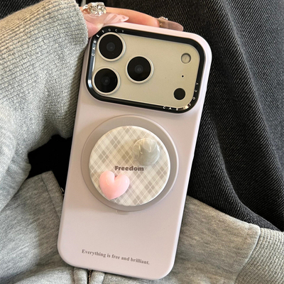 C家韩国小众高级感宝石磁吸支架适用iphone16pro手机壳苹果17新款15创意14pro女17超火15promax防摔保护套