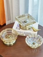 Современное стеклянное украшение для ногтей, пепельница, простой и элегантный дизайн, европейский стиль, легкий роскошный стиль