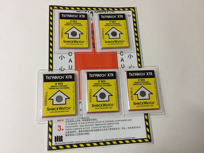 防倾斜标签精密设备专用保护防倾