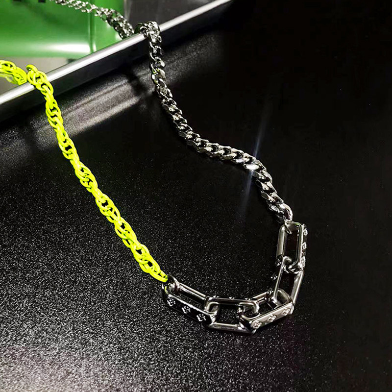 原创设计轻奢小众拼接项链女潮酷嘻哈辣妹高级感锁骨链颈链配饰潮,饰品/流行首饰/时尚饰品新,项链,淘宝优惠券,粉丝福利购,淘宝优惠卷