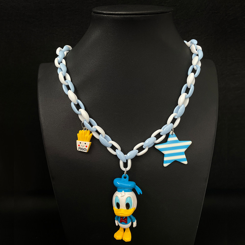 卡通立体唐老鸭休闲项链配饰