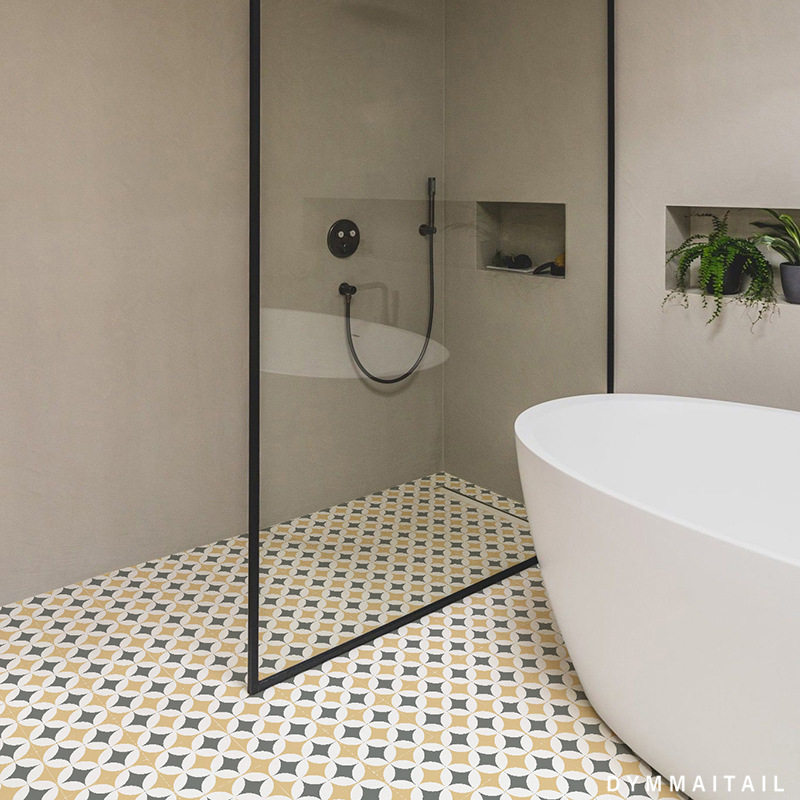 中古风复古拼花200x200花砖防滑哑光卫生间厨房浴室阳台地砖瓷砖