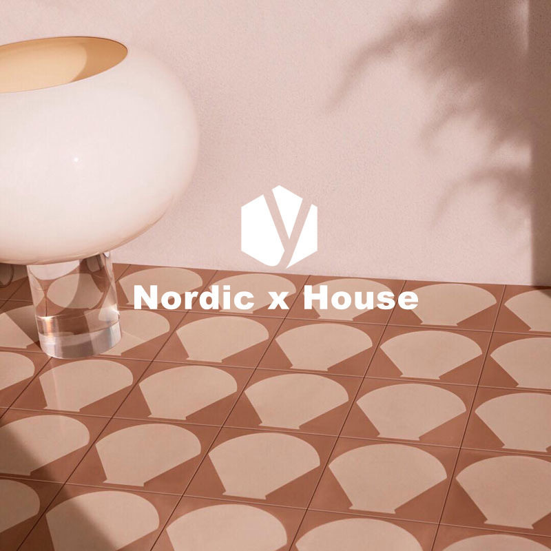 北欧ins小清新花片瓷砖卫生间瓷砖厨房阳台地砖防滑小花砖200x200