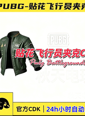 PUBG绝地求生贴花飞行员夹克CDK吃鸡绿色外套上衣皮肤兑换码