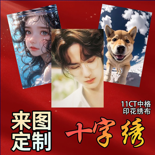 定制十字绣花朵卡通唯美diy手工