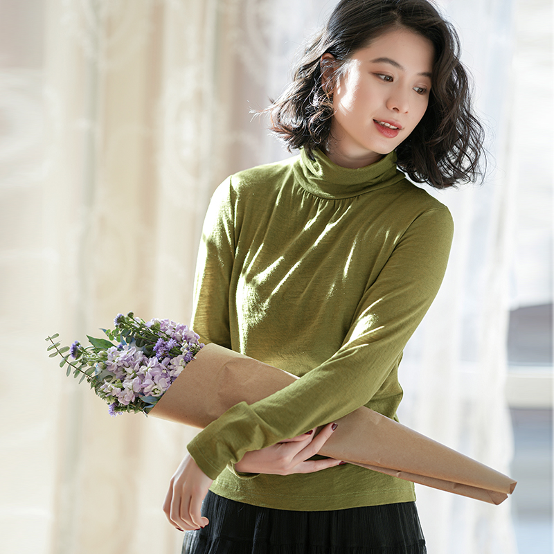 北京瓷片羊毛套头高领套头