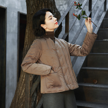 G24D-020【悠悠】瓷片高端复古文艺休闲95白鸭绒短款羽绒服