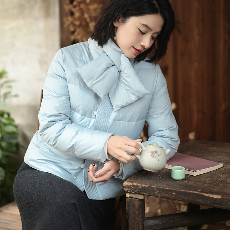 中式汉元素鹅绒羽绒服