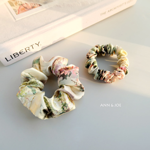 汉普斯顿夏日 英国Liberty发圈进口真丝高端碎花发饰气质手工发饰