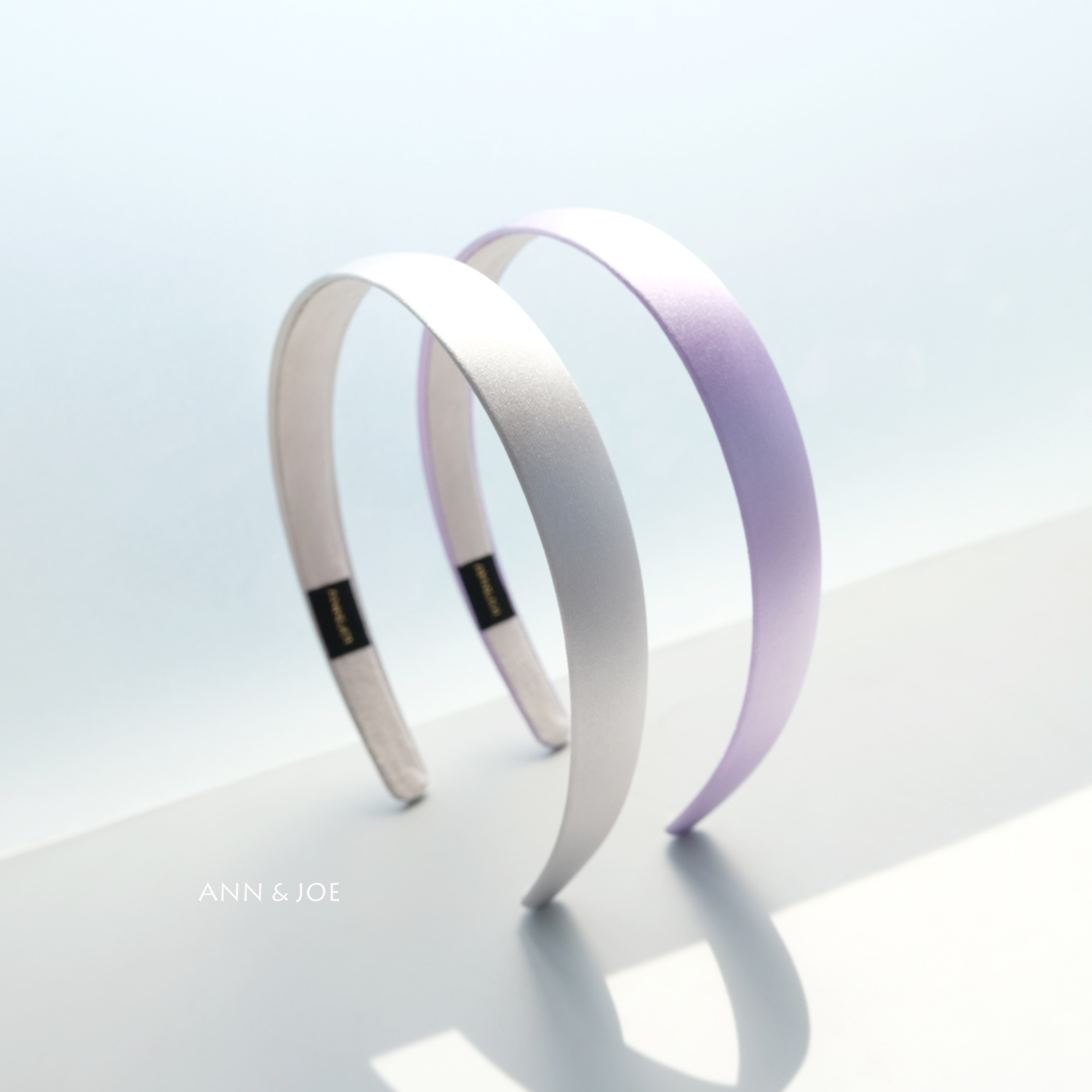 2cm真丝发箍气质浅紫银色