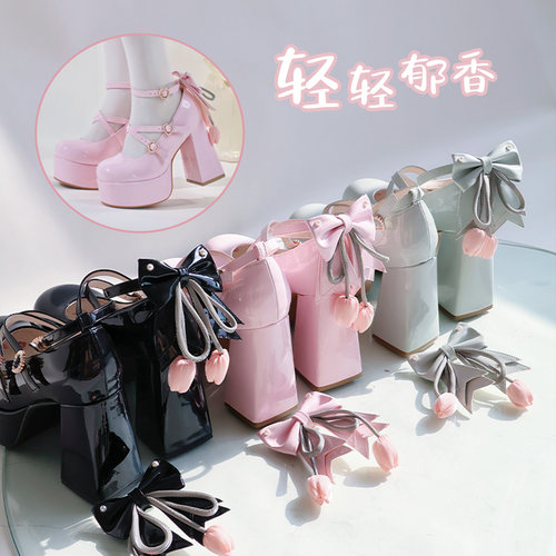 西柚原创轻轻郁香lolita高跟lo鞋