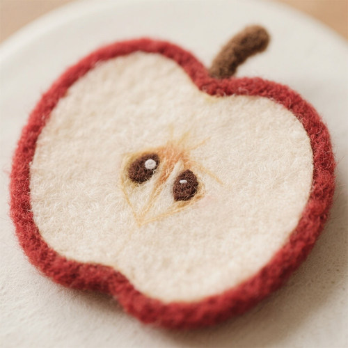 戳戳乐羊毛毡苹果杯垫手工材料包