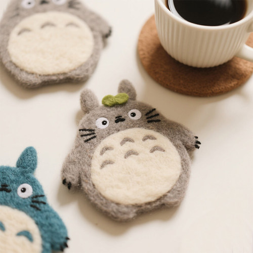 戳戳乐羊毛毡龙猫杯垫手工材料包