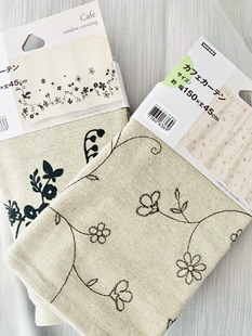 日式 饰半帘透气门帘 田园风窗帘布艺遮光遮阳卧室厨房隔断帘店面装