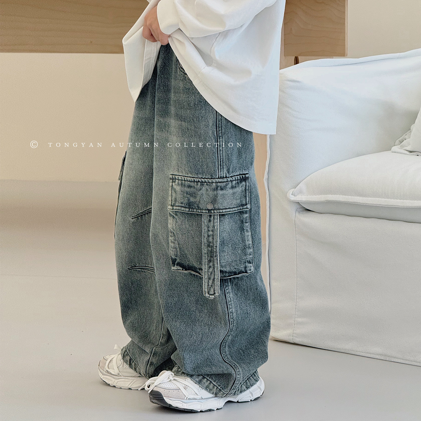 男童裤子2025秋装新款自制儿童洋气牛仔裤港风长裤中大童工装裤潮,童装/婴儿装/亲子装,裤子,淘宝优惠券,粉丝福利购,淘宝优惠卷