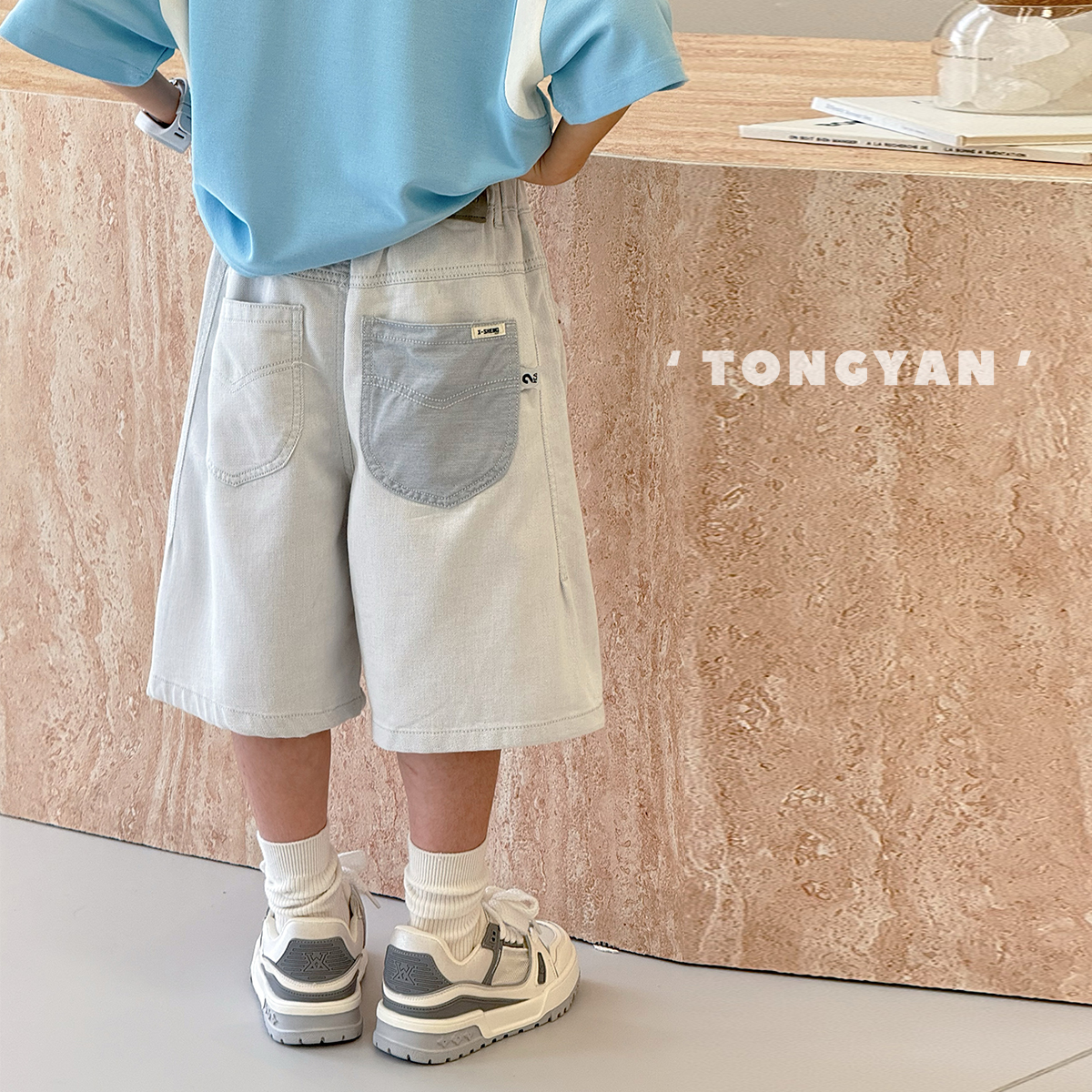男童短裤2025夏装新款中大童薄款裤子宽松五分裤炸街儿童牛仔裤潮