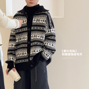 男童毛衣冬装2025新款儿童针织外套韩版开衫上衣中大童加厚线衣潮