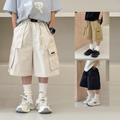 黑标 速干儿童裤 男童工装 2025夏装 自制中大童五分裤 短裤 新款 子