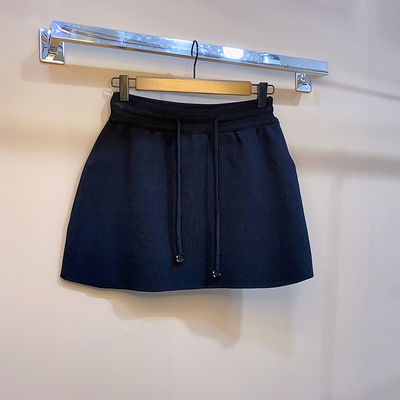 短裙a字型百搭系带半身裙