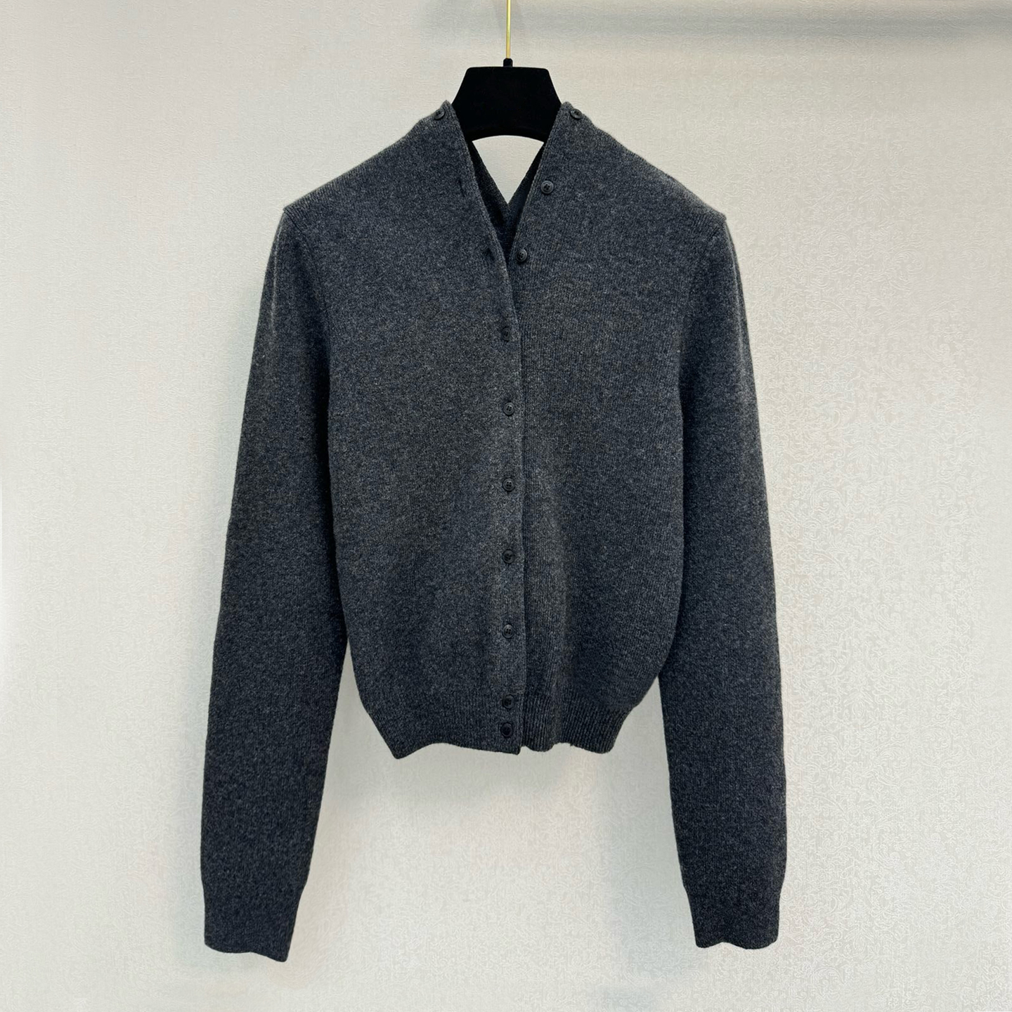 老钱风 法式轻奢羊毛衫高级灰针织开衫女春秋冬新款软糯毛衣外套