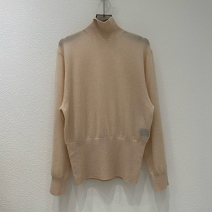 针织打底衫 60%山羊绒 40%桑蚕丝混纺半高领毛衣女秋冬内搭薄款