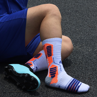 坤将成人男中筒毛巾底防滑足球袜实战加压训练袜比赛踢球袜运动袜