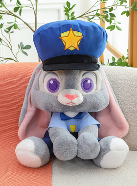 日本MOSO疯狂动物城公仔可爱朱迪兔子玩偶尼克狐狸毛绒玩具礼物女