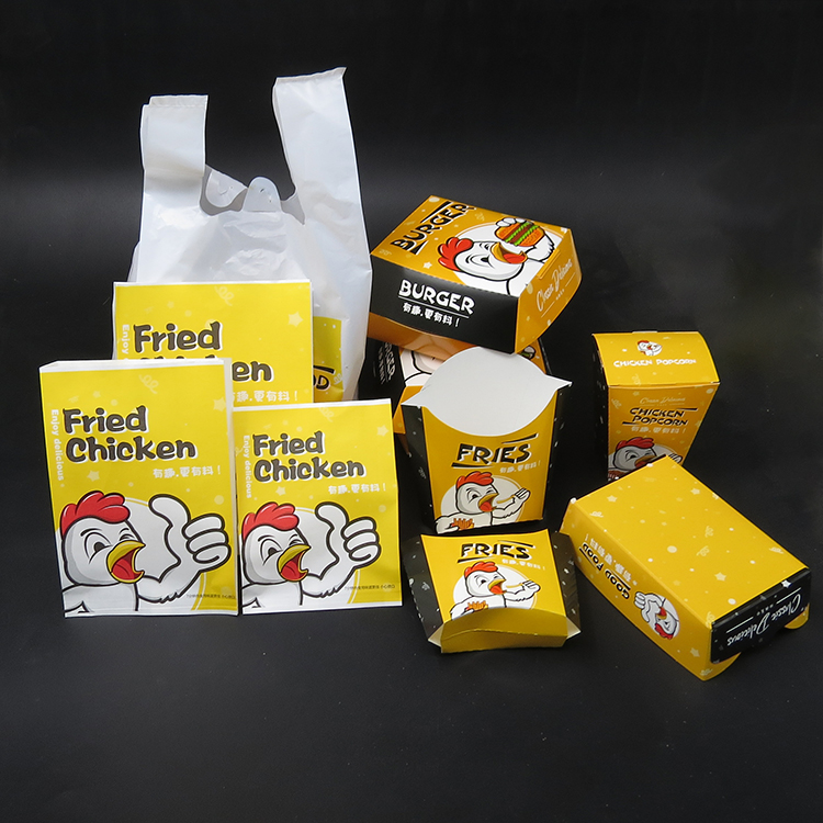 薯条炸鸡外卖打包盒小食拼盘