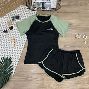 運(yùn)動(dòng)游泳館專用溫泉泳裝 保守學(xué)生顯瘦遮肚2025新款 泳衣女夏分體式