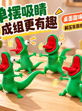 3D打印迷因蜥蜴摆件可晃