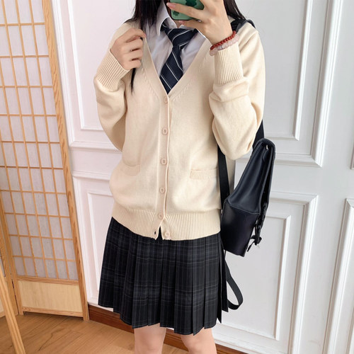 中牌制服馆碳灰春夏原创JK制服格裙校供校园百褶裙深色短裙学院风 - 封面