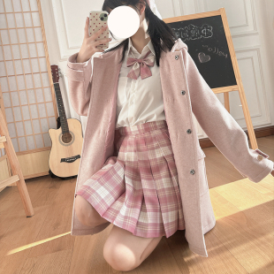 树莓红茶JK制服格裙全涤百褶裙短裙甜美少女校园风 中牌制服馆