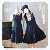 校供感绀色TR面料长袖 中牌制服馆 夏月 背心裙