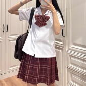 中牌制服馆沙华春夏JK格裙原创虾滑短裙半身裙JK制服裙学院风校服