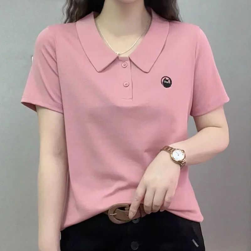 翻领POLO衫时尚短袖t恤女