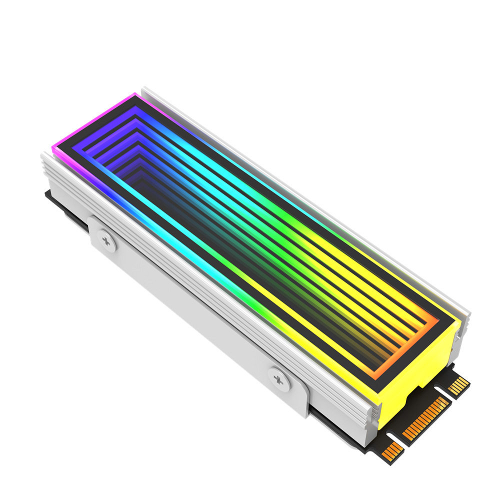 SNOW MIRROR M.2 SSD COOLING VEST ARGB LIGHT BAR SHENGUANG SYNCHRONIZATION COMPUTER ACCESSORIES LUMINOUS HEATSINK