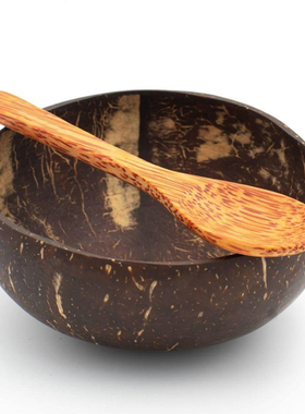 ins纯天然椰子碗大肚碗创意绿色健康vlog博主同款甜品碗小众