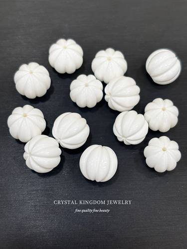 天然精品白贝壳南瓜珠散珠单珠diy原创手链手工编织配件项链饰品